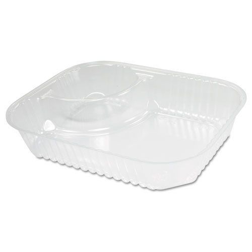Dart ClearPac Large Nacho Tray  2-Compartments  Clear - Includes four packs of 1