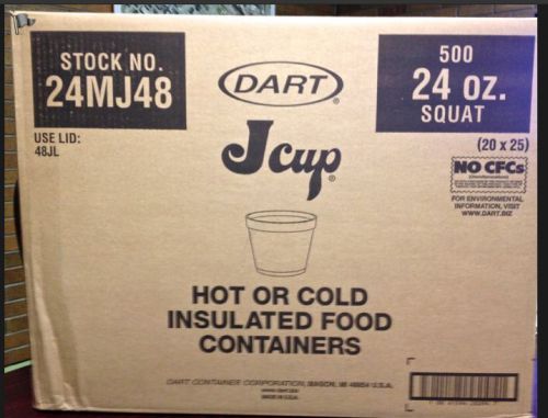 Styrofoam Soup Cup Insulated Dart J Squat 24 Z Food Container Catering Take Out