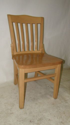 1 solid wood restaurant dining chair library style blonde M. Dietz &amp; Sons