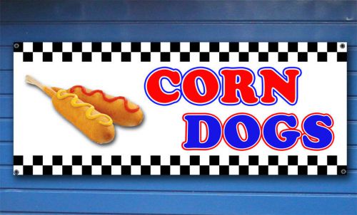 CORN DOGS All Weather Full Color Banner - Sign Stand Concession Fair carnival