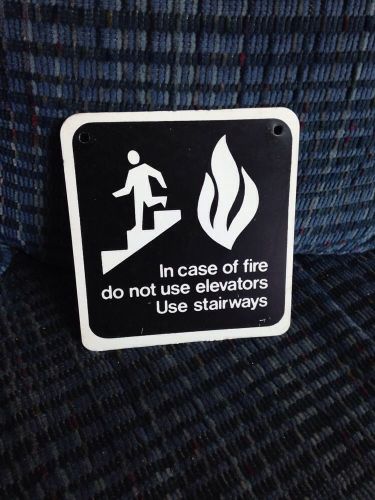 IN CASE OF FIRE USE STAIRWAY FOR EXIT Informational Sign Mancave Decor Punk Tin