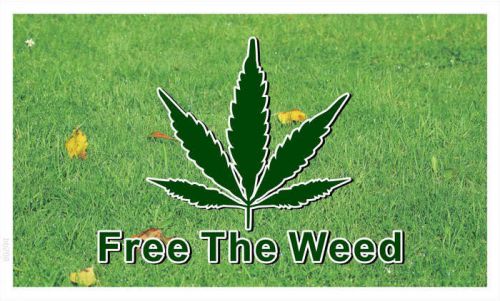 bb269 Free the Weed Banner Shop Sign