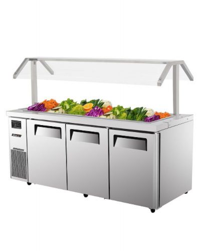 New turbo air 72&#034; j series stainless steel buffet table !! brand new w/ 3 doors! for sale