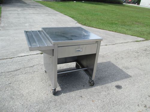Portable food buffet deli counter 30&#034; stainless steel top 10&#034; side tray &amp; draw for sale