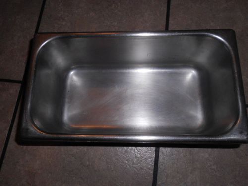 3 Pc LOT 1/3 Third Size 13 x 7 Stainless SS Buffet Steam Table Insert Pan 4&#034;