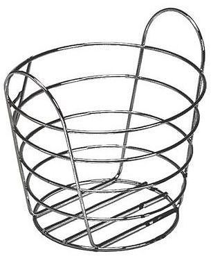 Round Wire Basket With Handles 6-1/2-inch Chrome Attractive Presentation