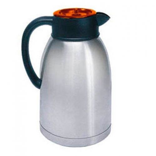 SA-19 / OR / BT Stainless Steel 1.9 Liter Coffee Server with Orange Brew-Thru To