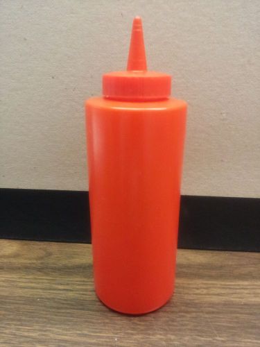 12 OUNCE RED PLASTIC KETCH UP BOTTLE ( ONE EACH )