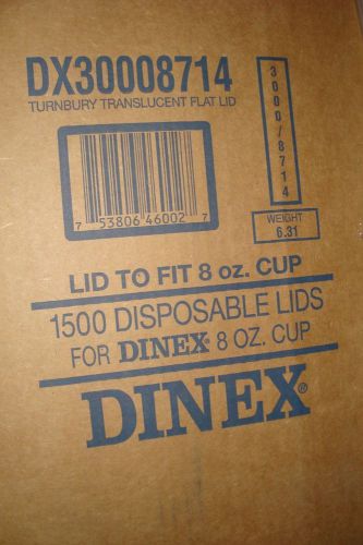 Dinex DX30008714 Plastic Disposable Lids Flat, For Size 8 Oz Cups