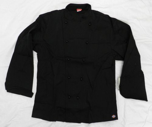 Dickies cw070302c restaurant executive chef uniform jacket coat black 52 new for sale