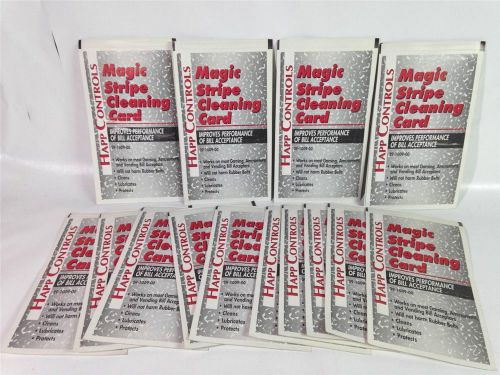 14 NEW HAPP CONTROLS MAGIC STRIPE BILL ACCEPTANCE CLEANING CARDS
