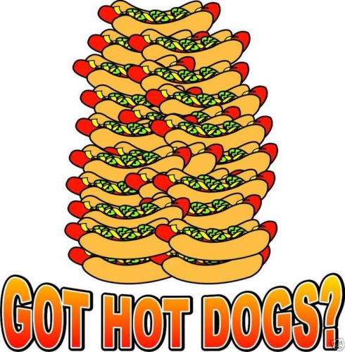 Hot Dogs Hotdogs Concession Decals Menu Decal 14&#034;