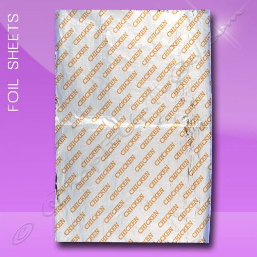 Foil Wrap Sheets – 10-1/2 x 14 – Printed Chicken