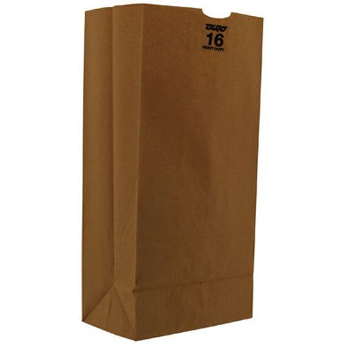 General 16# paper bag, heavy-duty, brown kraft, 7-3/4 x 4-13/16 x 16, 500-bundle for sale