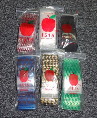 Apple Baggies #1515 (600) ASSORTED DESIGNS (6 Packs With 100 In Each Pack!!)