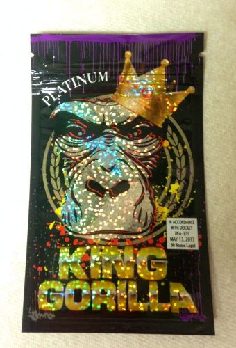 50 King Gorilla  4g EMPTY** Mylar Ziplock Bags (FREE BONUS BAGS)