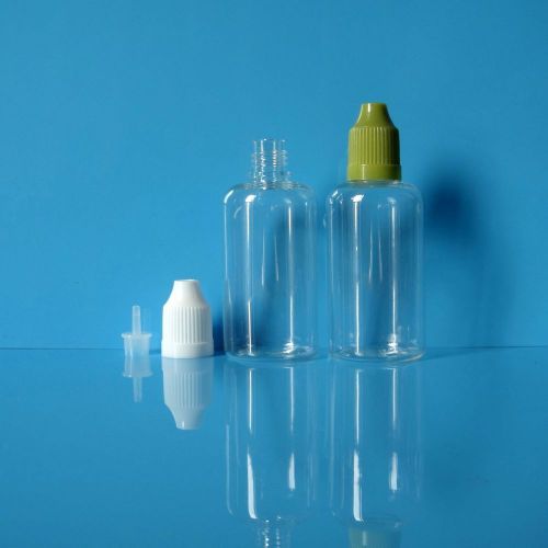 100 P 50 ML PET Plastic Child Proof Dropper Bottle Juice Vapor Liquid Vape PET50