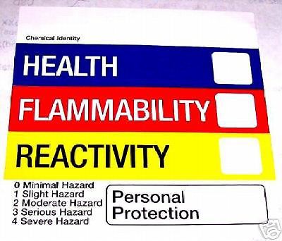 2500  2x2 hmis msds right to know label sticker for sale