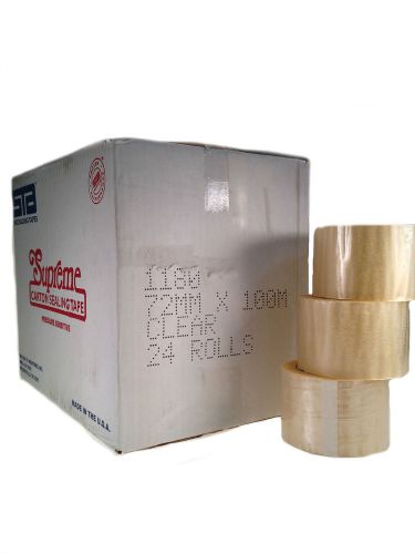 Supreme 1180 3x110c packaging tape - 1 case (24 rolls) for sale