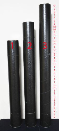 4 inch black shipping tubes heavy duty 3 different sizes to choose  pre-owned for sale