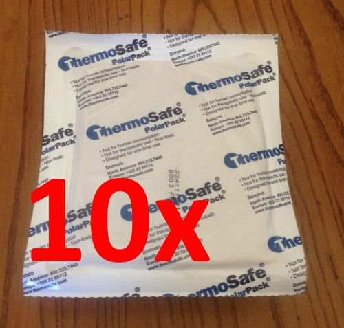 10x ThermoSafe PolarPack PP16 oz Refrigerant gel/Ice pack +32°F 6&#034;x5&#034;x1&#034; 10each