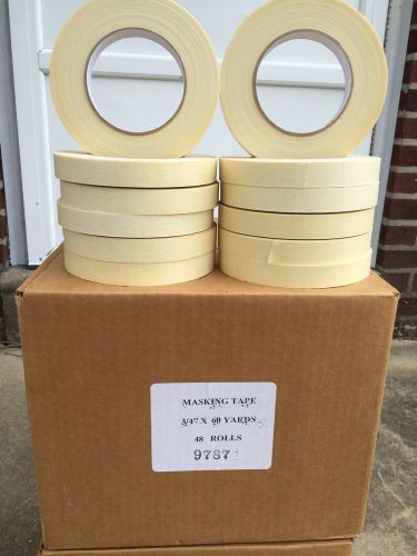 General purpose masking tape 3/4&#034; x 60 yards. quality beige 48 rolls for sale