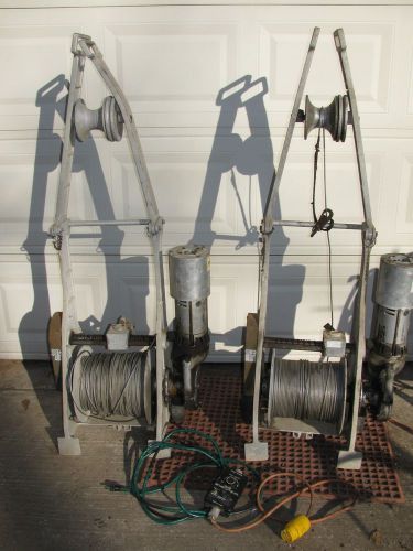 (2) cues ridgid 700 rehabilitation winch pull packer systems manhole recovery for sale
