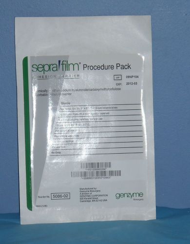 Genzyme Sepra Film Procedure Pack 5086-02