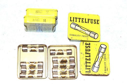 LITTELFUSE 8AG 1 AMP AMPERE FAST-ACTING FUSE 19 pcs NEW NOS in BOXES have DECALS