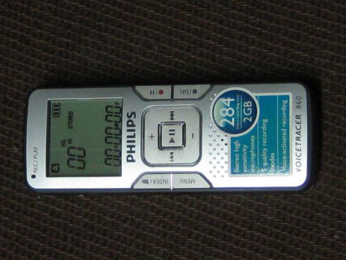 Philips Voice tracer 860, Voice Recorder  2GB  284 hours record time