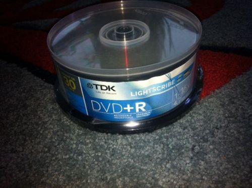 120 TDK LIGHT SCRIBE DVD+R,16X, DVD+R47LSFC30, FREE SHIPPING