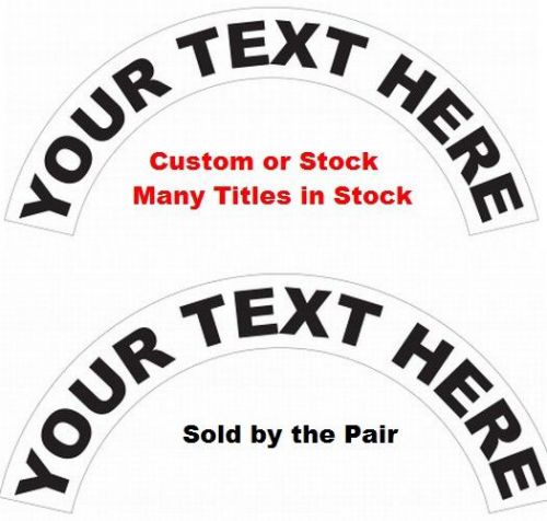 Fire helmet decals (pair) - assorted titles including custom for sale