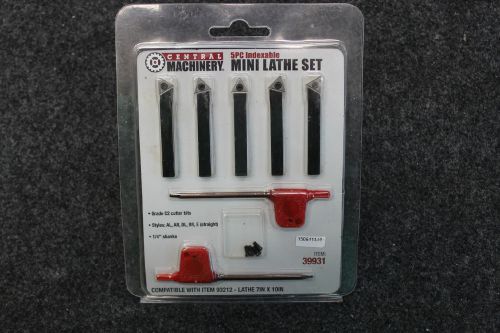 Mini Lathe Tooling Carbide 5 pc Indexable 1/4&#034; Grade C2 Cutter bits New in Pack