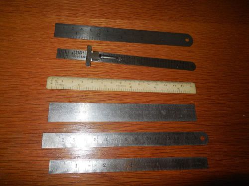 6 quantity 6&#034; rules lufkin, starrett, simplified, accurate bushing, lignes for sale