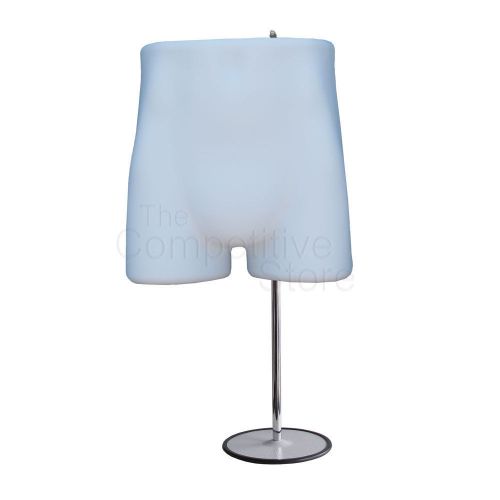 White Male Trunk Mannequin Form With Metal Base Or Hanging - Display S-M Sizes