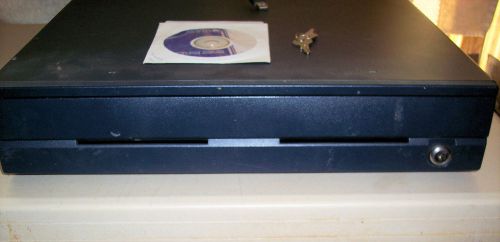 Used LOGIC CONTROLS CR1803-GY Black POS USB Cash Register 6-6 Drawer w/ Software
