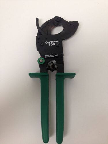 Greenlee 759 ratchet cable cutter, 10 in for sale