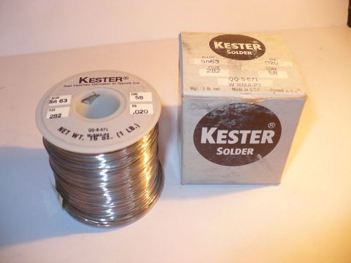 Kester solder qq-s-571 w-rma-p2 .020 dia sn63 flux282 core 58   i pound for sale