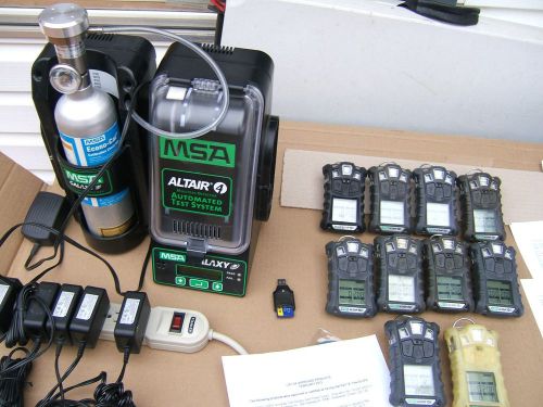 Lot of (10) msa altair 4x multi gas detector monitor +  charger[5] for sale