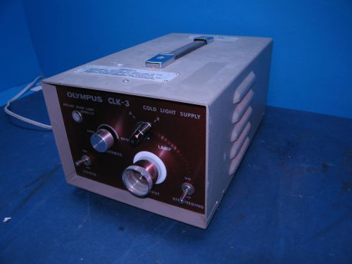 Olympus CLK-3 150w Halogen Fiber Optic Cold Light Source w/ Pump 60 Day Warranty