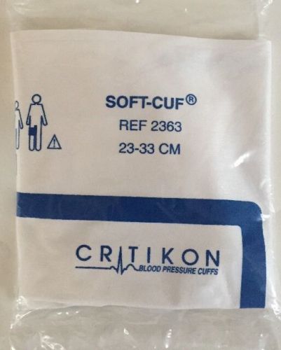 (5) New Critikon Blood Pressure Cuffs, Soft-Cuf, Ref 2503, Adult, 23-33 CM