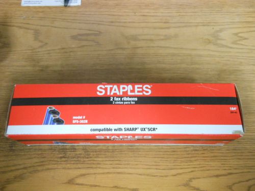 New Staples SFS-302R Fax Ribbons, Compatible for Sharp UX-5CR UX-P100/200, 100 M