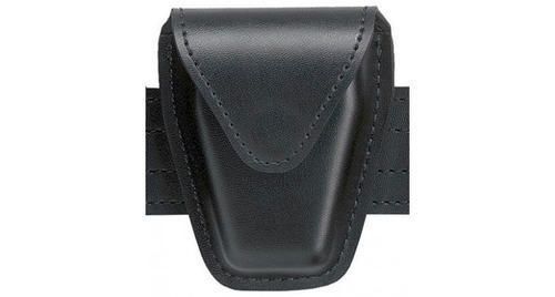 Safariland 190H-4HS Black Basketweave Hidden Snap Top Flap Hinged Handcuff Pouch