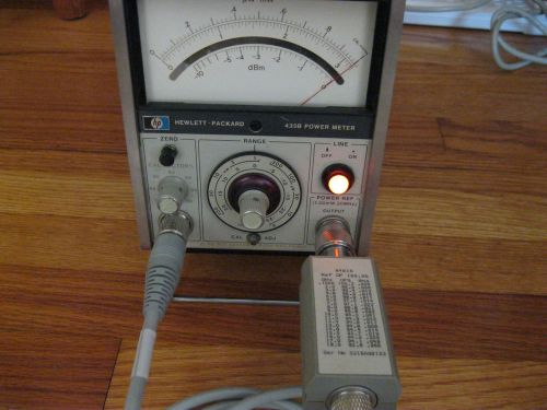 Agilent HEWLETT PACKARD 435B  Analog Power Meter with 8481A Sensor and cable
