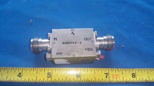 RF Amplifier.  15 VDC.  Model BXB1542-3.  N-type connectors.