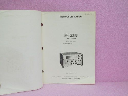 Military Manual 640 Series Sweep Oscillator Instruction Manual w/Schematics