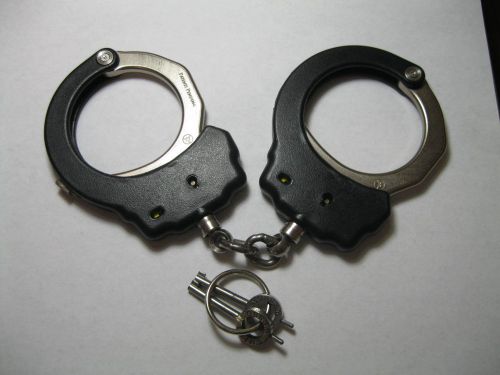 ASP Law Enforcement Steel Chain Handcuffs / Restraints BLACK