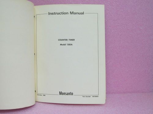 Monsanto Manual 1505A Counter/Timer Instruction Manual w/Schematics (12/68)