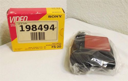 Sony Foot Control Unit FS-20 Pedal Switch NEW IN BOX!