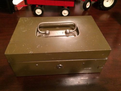 Vintage Samson Registered Green Metal Strong  Box